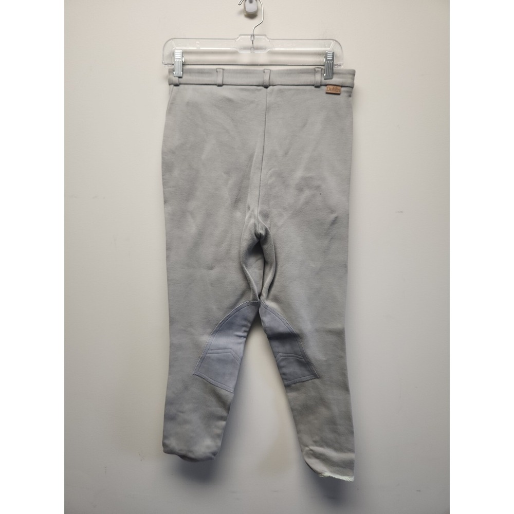 Dublin Riding Pants Equestrian Horse Breeches Knee Patches Gray Womens Size 30" - Picture 3 of 8